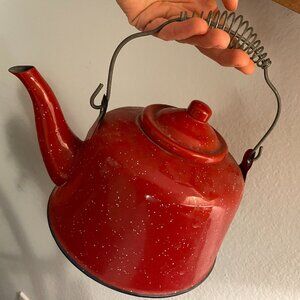 Red Enamel Kettle